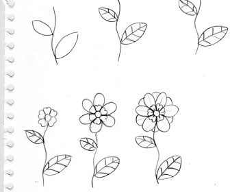 comment dessiner fleur