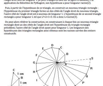 comment construire l'escargot de pythagore