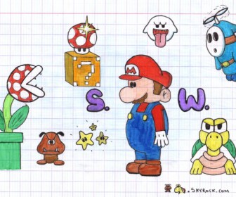 comment dessiner mario