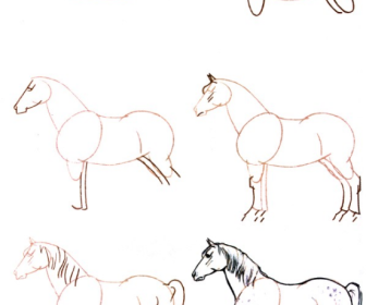 comment dessiner un cheval