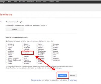 comment mettre google en francais