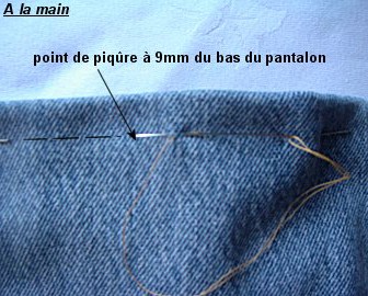 comment coudre ourlet pantalon